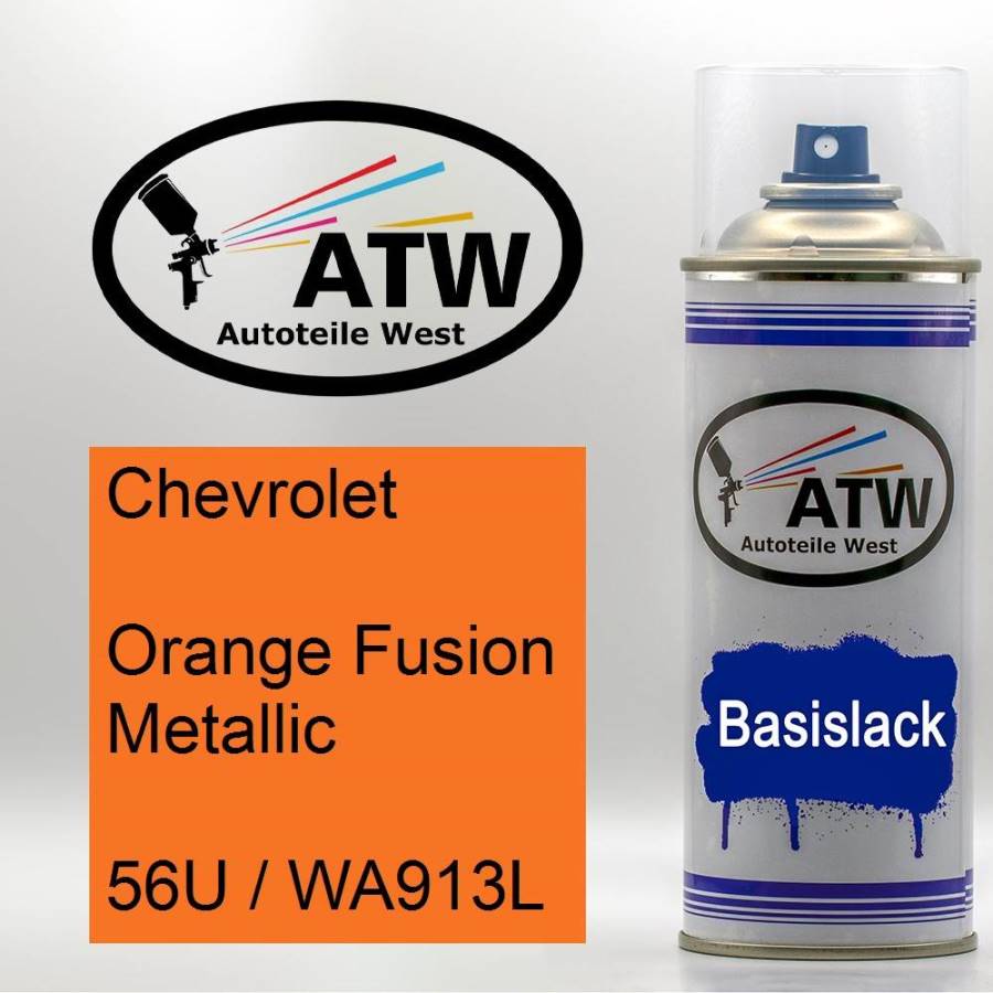 Chevrolet, Orange Fusion Metallic, 56U / WA913L: 400ml Sprühdose, von ATW Autoteile West.